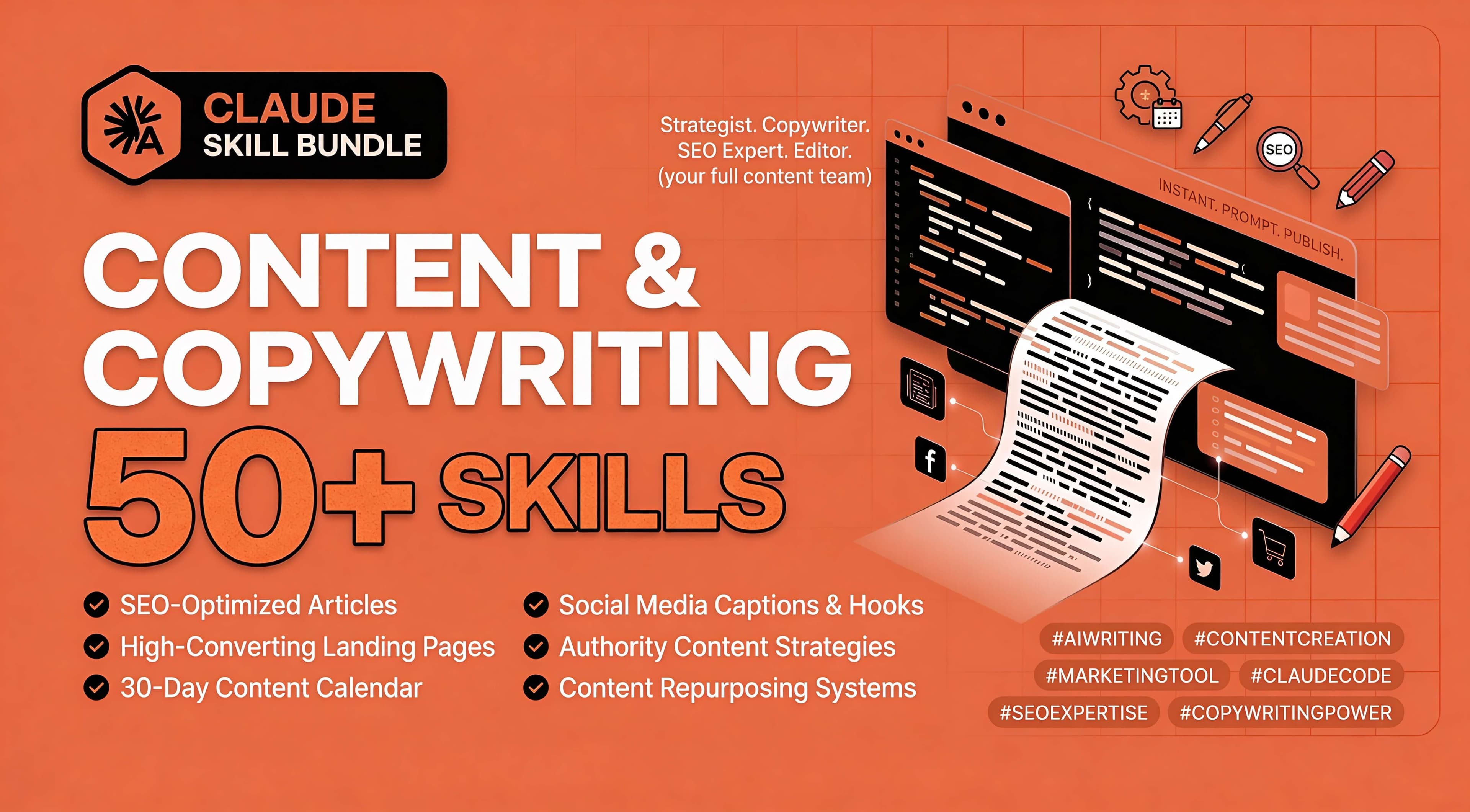 Claude Skill Bundle: Content & Copywriting 50+